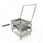 360° Rotating Adjustable Charcoal BBQ Grill, Portable Outdoor Camping Grill